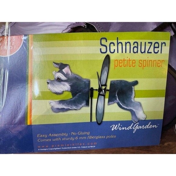 Premier Kites SCHNAUZER Dog Petite Garden Wind‎ Spinner NEW - Picture 1 of 6